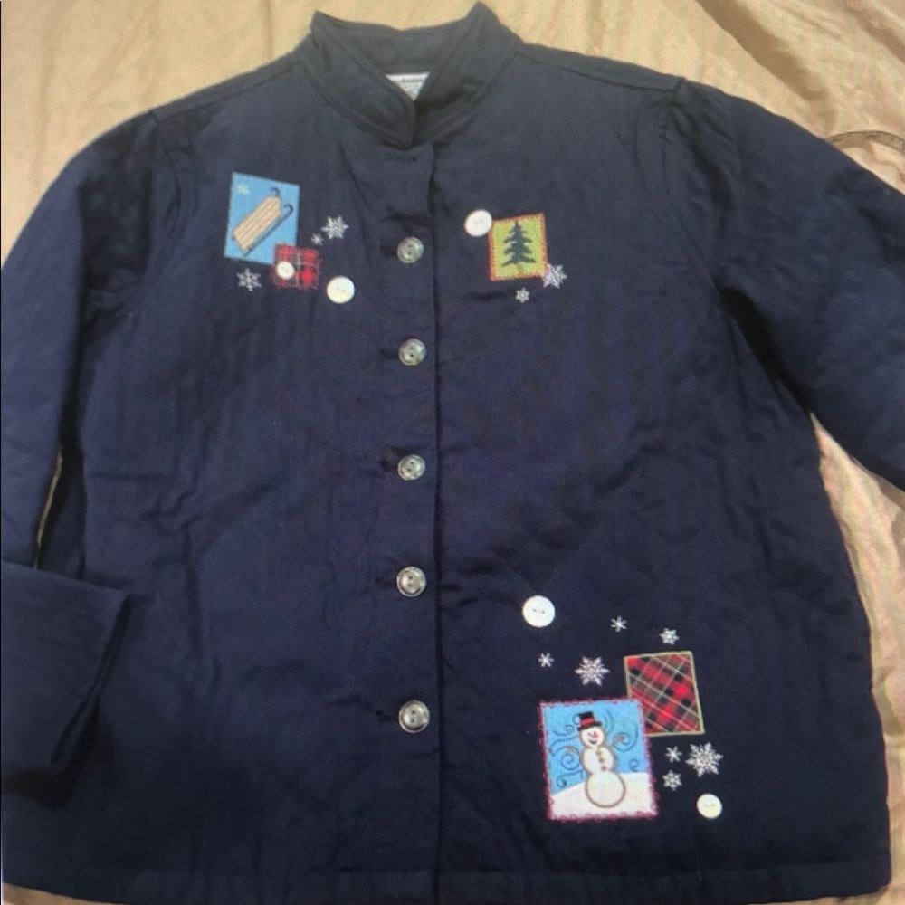 NWOT Breckenridge women’s pNWOT Breckenridge women’s petit large appliqué jacket